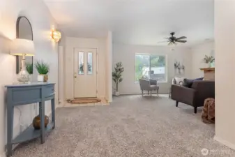 Love how open this entry is to the living room