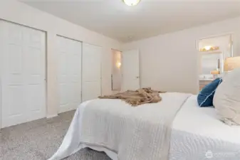 Wall of closet space