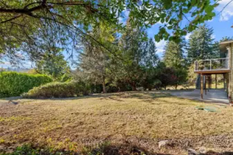 Large yard room for games or garden