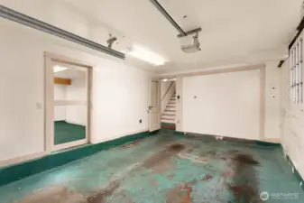 Your one car attached garage with automatic garage door opener pops you right into the basement with easy access through the door to the bottom of the stairs.