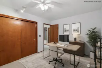 *Virtually staged image* of bedroom no.3.