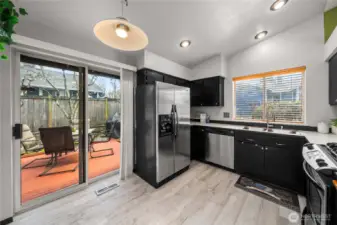 Slider to deck that spans the entire home.