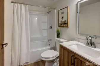 New everything bathroom!  Fresh, clean and bright!