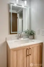 There's even a lit mirror.