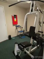 Community area even has this efficient workout area.