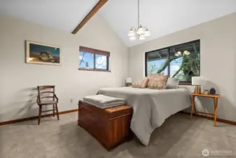 Spacious bedroom on upper level