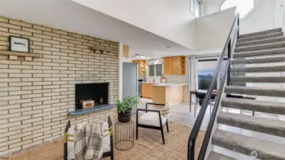 Sitting area off of the kitchen