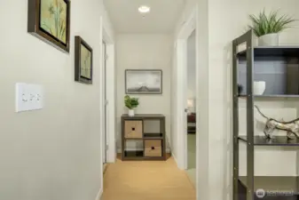 Hall to 2nd bedroom and hall bath