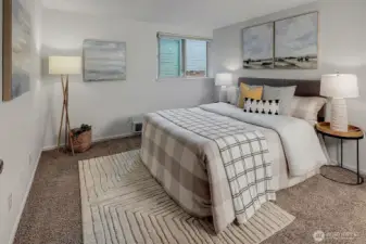 Generous primary bedroom