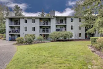 First level unit with easy walk-out to the grounds
