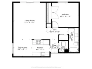 Floor plan with room dimensions
