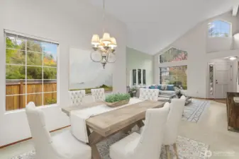 FORMAL DINING AREA, CAN EFFORTLESSLY SEAT EIGHT OR MORE FOR ALL GATHERINGS.