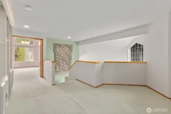 PERFECT LOFT SPACE UPSTAIRS FOR READING AREA, PLAY AREA, OR OFFICE.