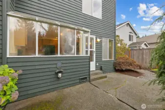 IDEAL BACKYARD WITH PRIVACY LANDSCAPING. FULLY FENCED.