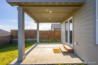Covered patio to enjoy all year long