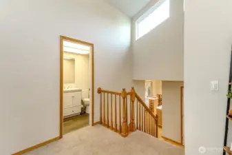 The second floor landing is very wide.