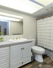 The main hall, full bathroom is upstairs near the 4 bedrooms.