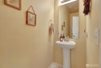 First floor half bathroom.