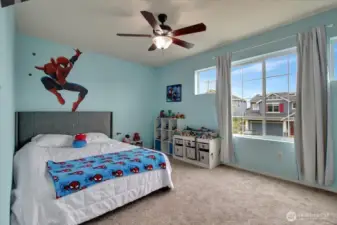 3rd bedroom looking out to the front of the house.