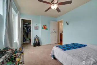 All bedrooms have spacious closets.