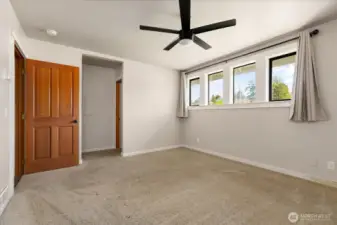 Primary looking back to door and entry to ensuite