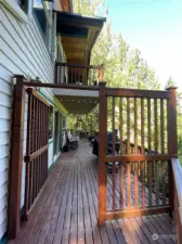 Multiple decks allow for maximum outdoor enjoyment.