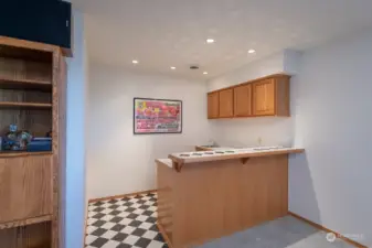 Wet bar with sink