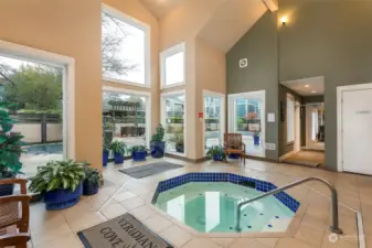 Clubhouse includes Jacuzzi style tub.