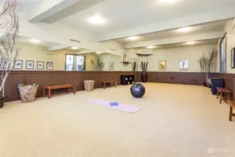 Clubhouse includes yoga room.