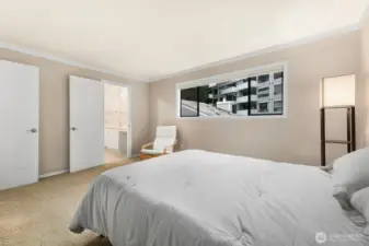 primary bedroom with ensuite bathroom