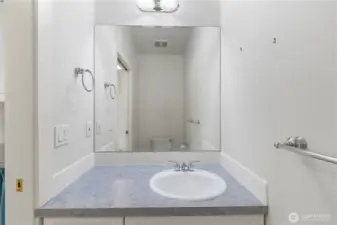 1/2 bath off the laundry room