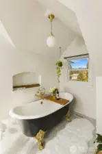 Primary bedroom soaking tub