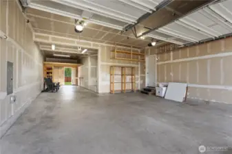 So much storage built in to this 3 car garage