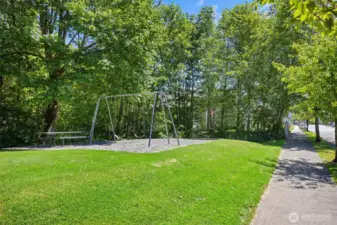 Neighborhood swing set and picnic table