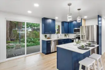 Open concept kitchen