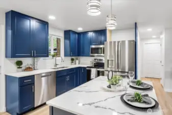 Open concept kitchen