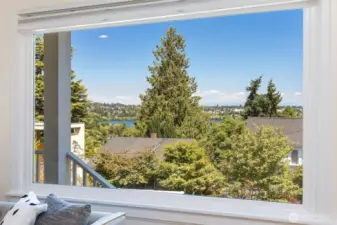 Territorial Views of the Lake and Mountains from the Living Room