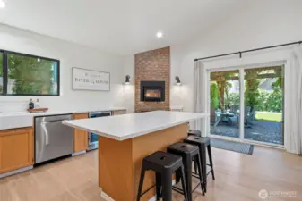 Strategically located within reach of appliances and cabinetry for efficiency, ideal for long-term stays or vacation rentals