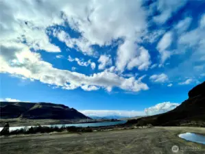 View from flat pad on property Towards Wenatchee