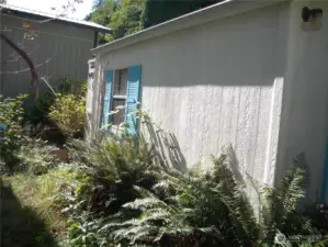 Functioning toilet behind the cabin