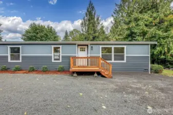 Entrance with new deck