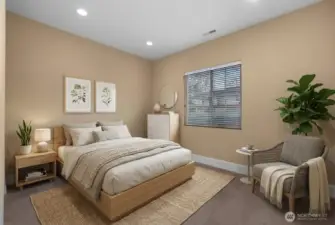 Large second bedroom offering plenty of space and comfort, perfect for guests or a versatile retreat.