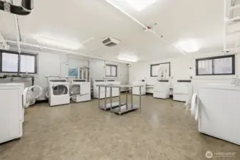 Laundry room, basement. Open 24 hours.