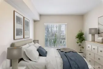 Primary bedroom - Virtually staged