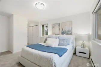 Spacious and comfortable primary bedroom retreat.