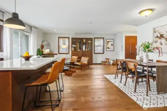 View from Bedrooms Looking at Living and Dining rooms