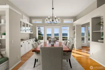 Dining room with views.