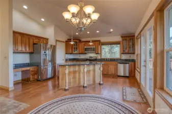dining area and eating space in great room