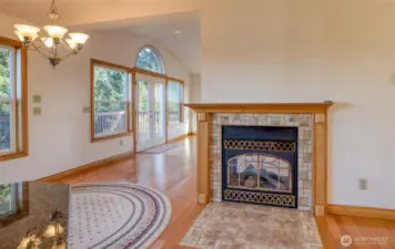 Great room with fireplace