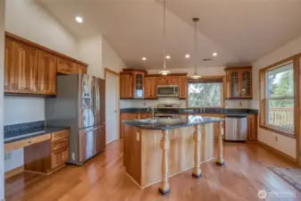 Great Room view of kitchen